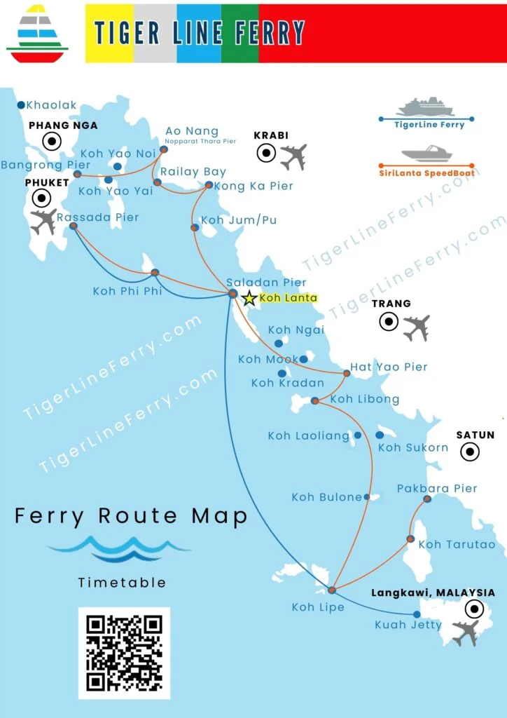 tiger line ferry map